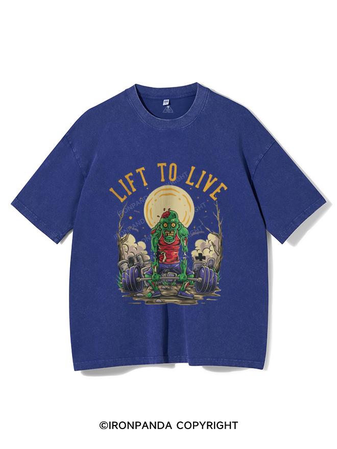 LIFT TO LIVE ZOMBIE VINTAGE GYM SHIRT