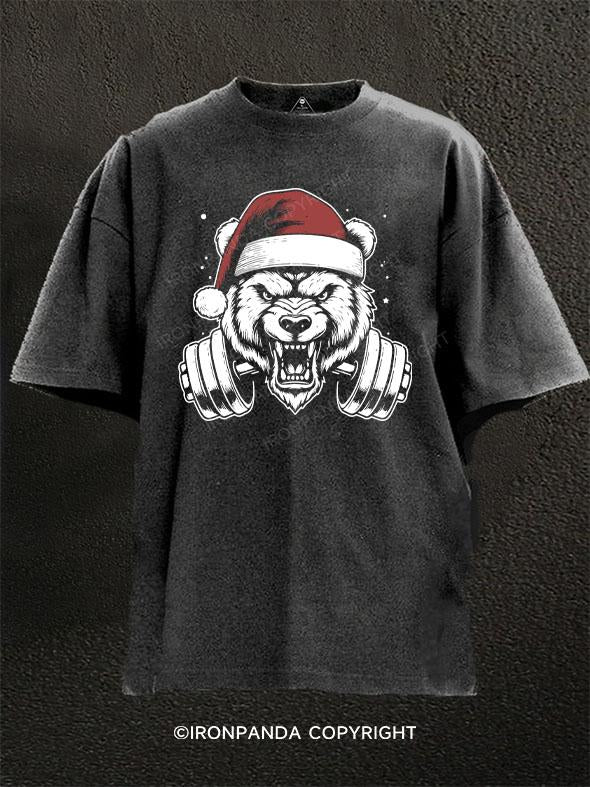 Christmas Lion Washed Gym Shirt