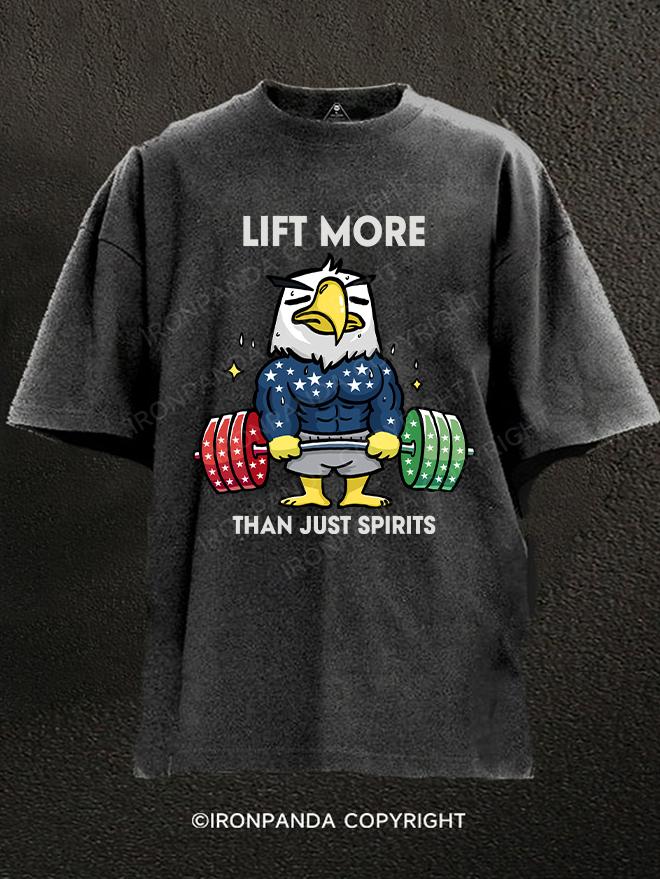 lift more than just spirits Washed Gym Shirt