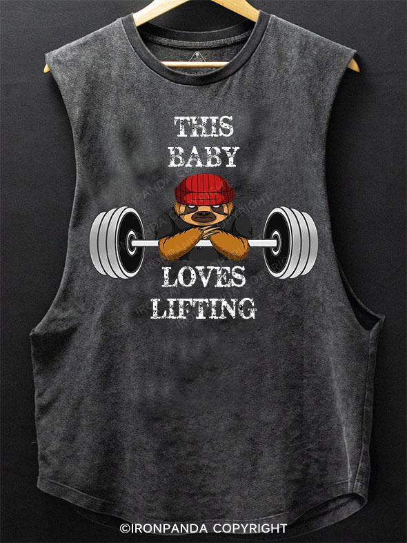 THIS BABY  LOVES LIFTINGT SCOOP BOTTOM COTTON TANK