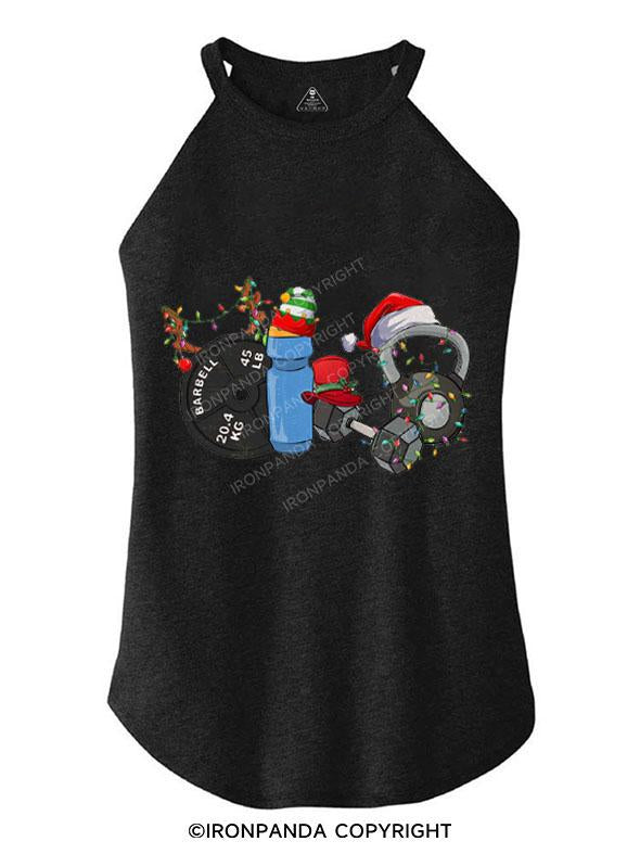 CHRISTMAS STYLE IN THE GYM TRI ROCKER COTTON TANK