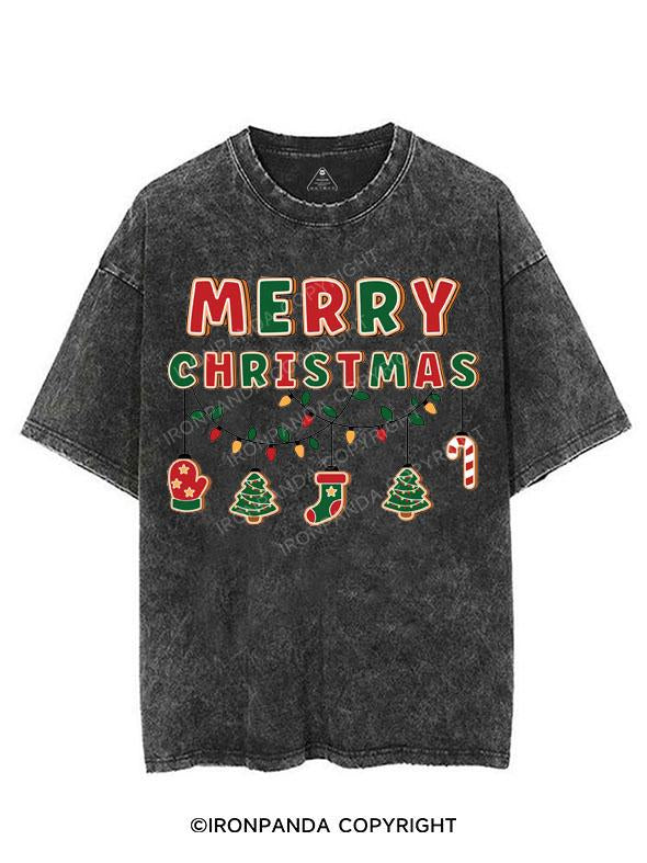 MERRY CHRISTMAS STYLE VINTAGE GYM SHIRT