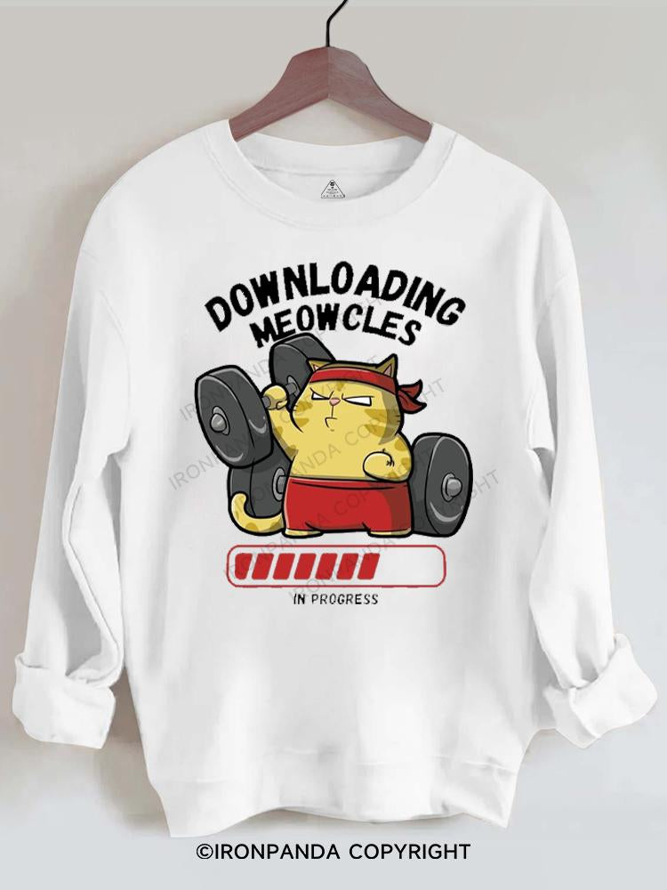 Downloading Meowcles In Progress Gym Sweatshirt