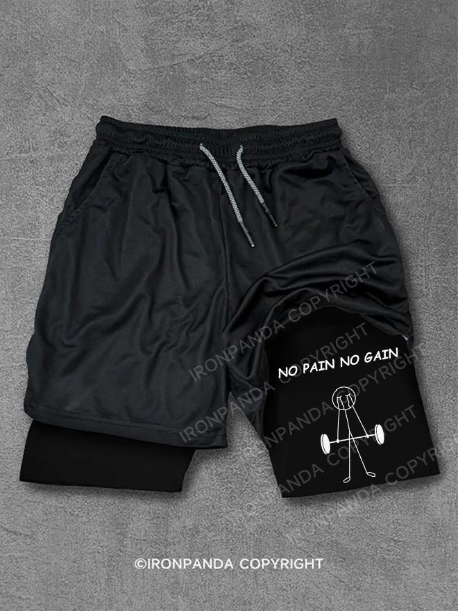 No Pain No Gain Performance Training Shorts