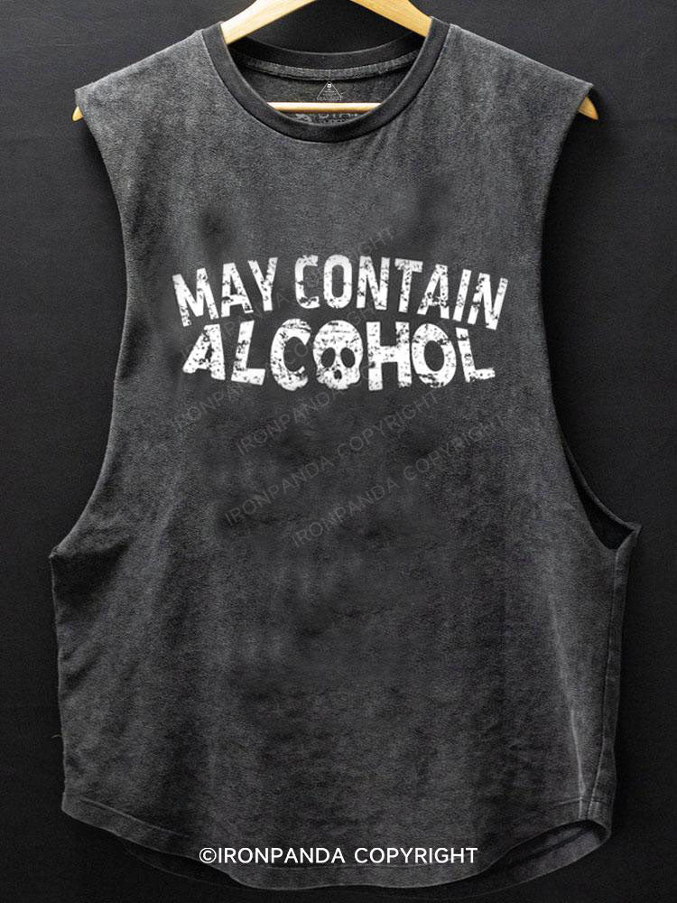 May Contain Alcohol Scoop Bottom Cotton Tank