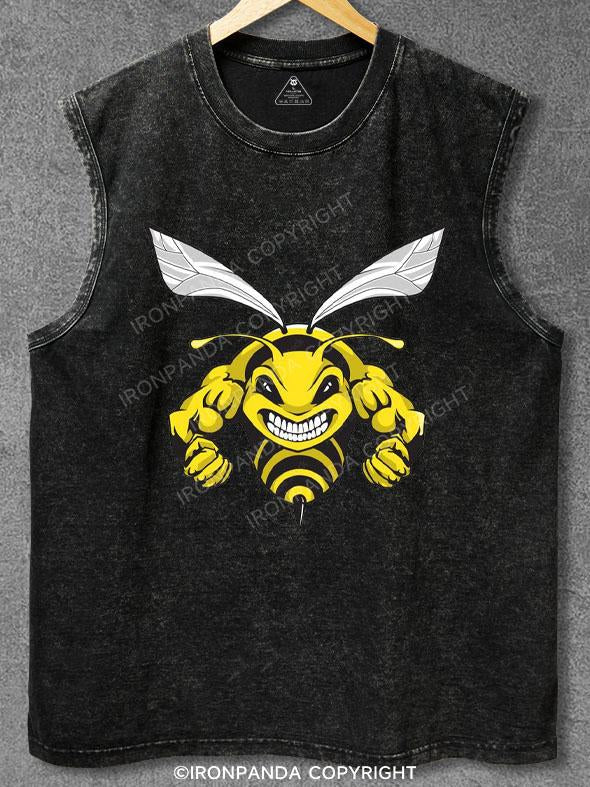 gym wasp Washed Gym Tank