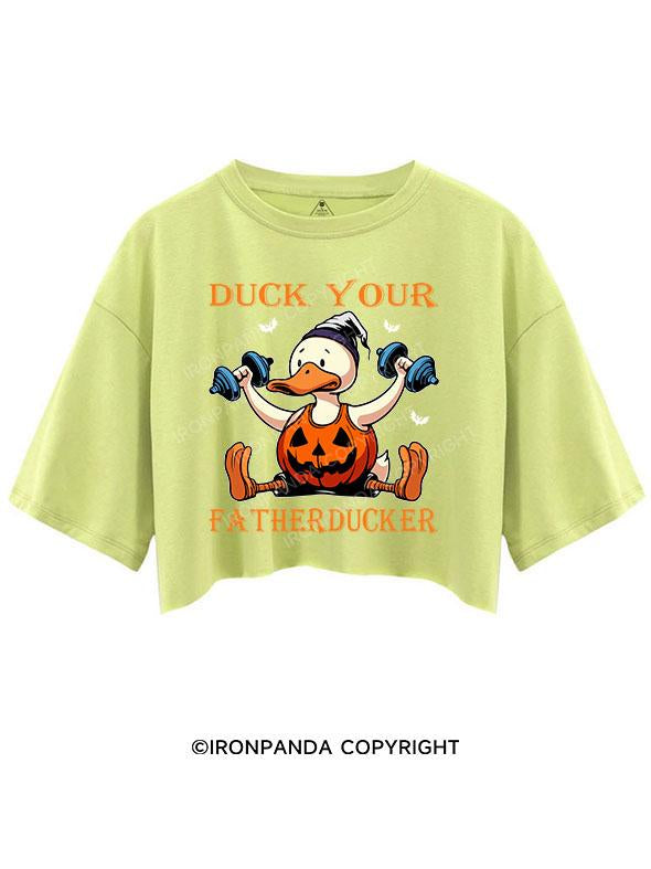 DUCK YOUR FATHERDUCKER CROP TOPS