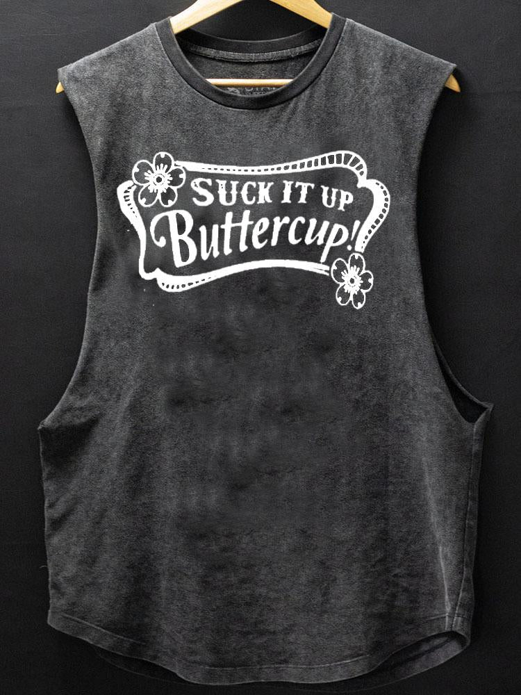 Suck It Buttercup Scoop Bottom Cotton Tank