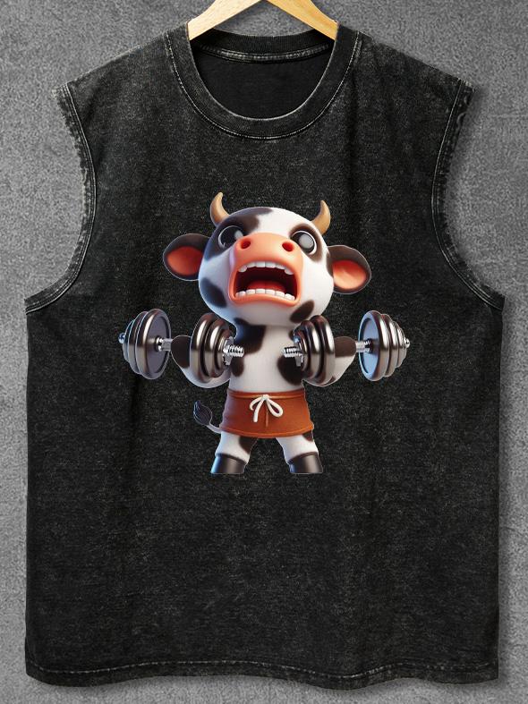 EXERCISE COW Washed Gym Tank