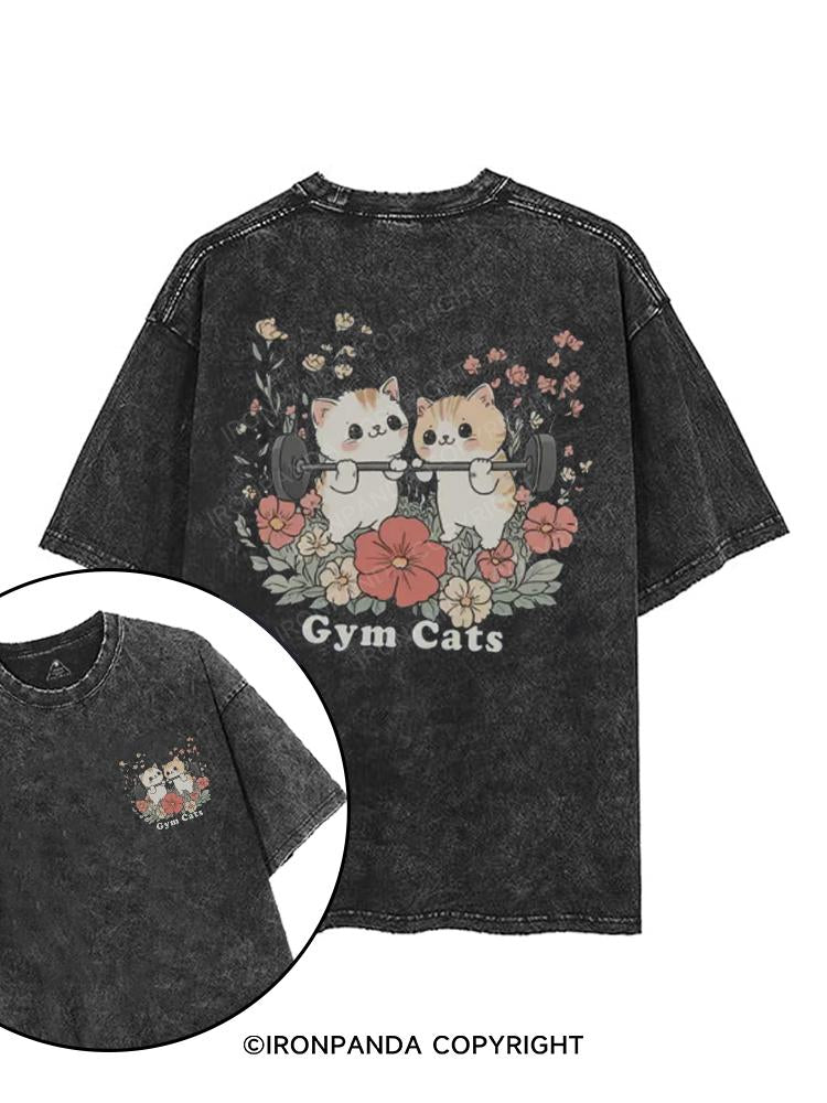 Gym Cats printed Gym Shirt