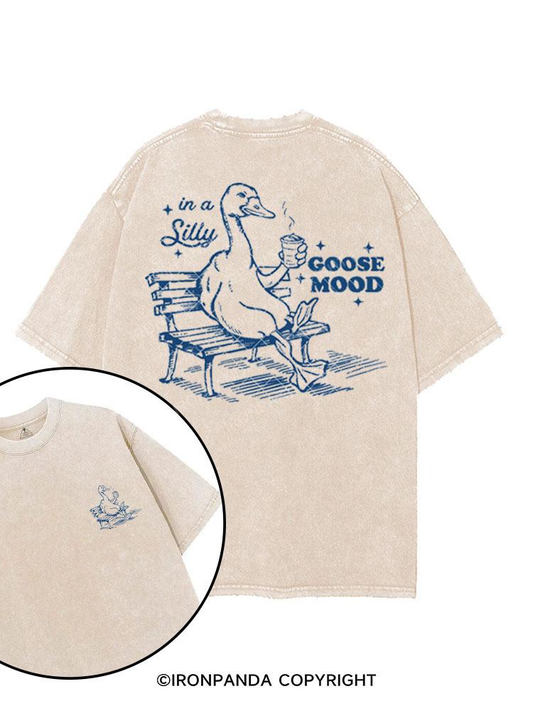 IN A SILLY GOOSE MOOD printed Gym Shirt