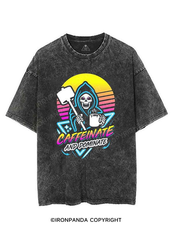 Caffeinate And Dominate VINTAGE GYM SHIRT