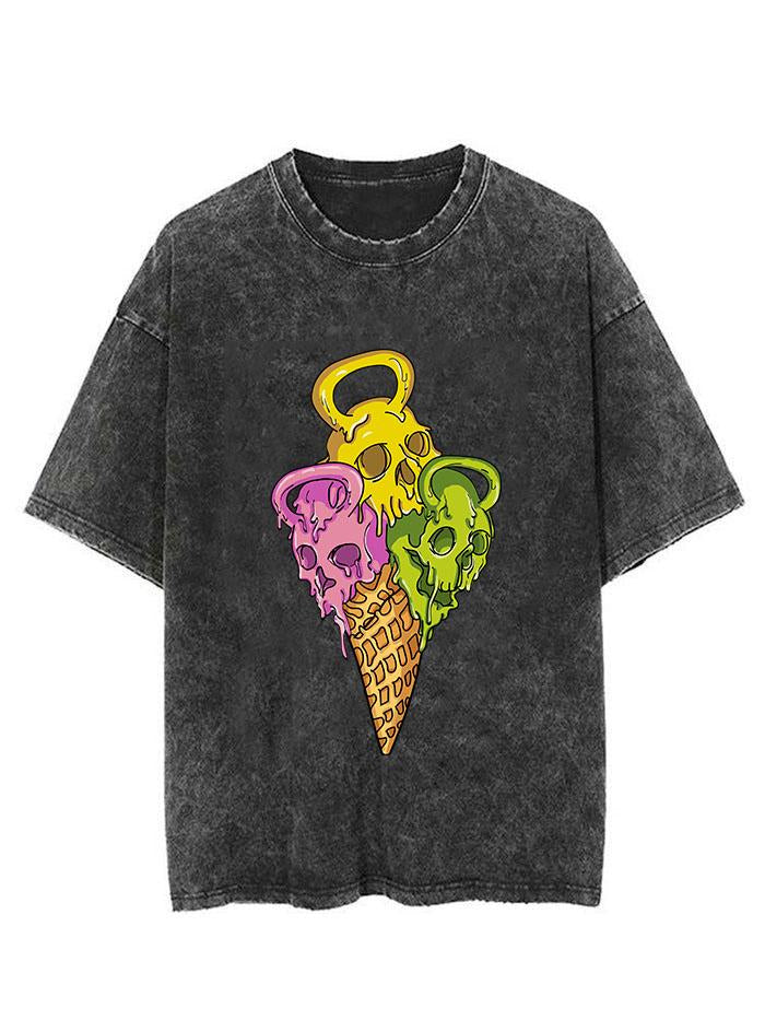 Kettlebell Ice Cream Vintage Gym Shirt