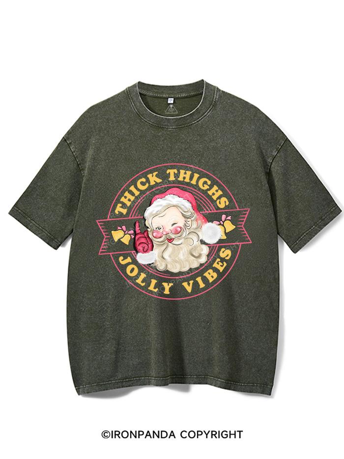 THICK THIGHS JOLLY VIBES VINTAGE GYM SHIRT