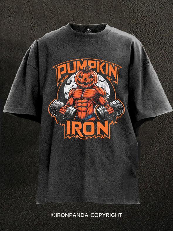 PUMPKIN IRON Washed Gym Shirt