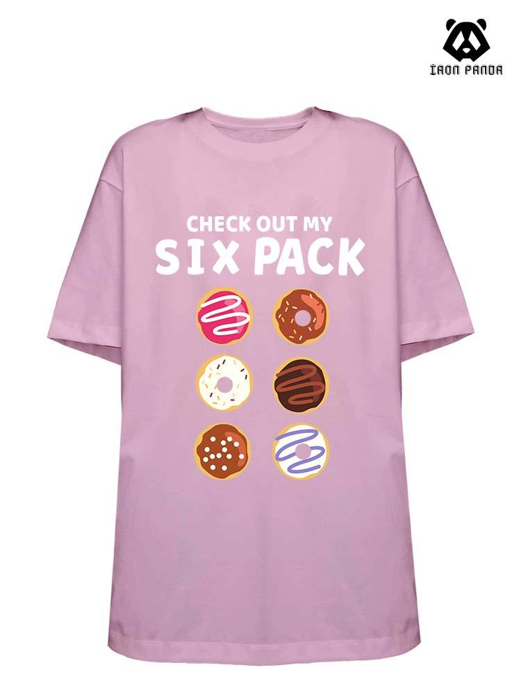 CHECK OUT MY SIX PACK Loose fit cotton  Gym T-shirt