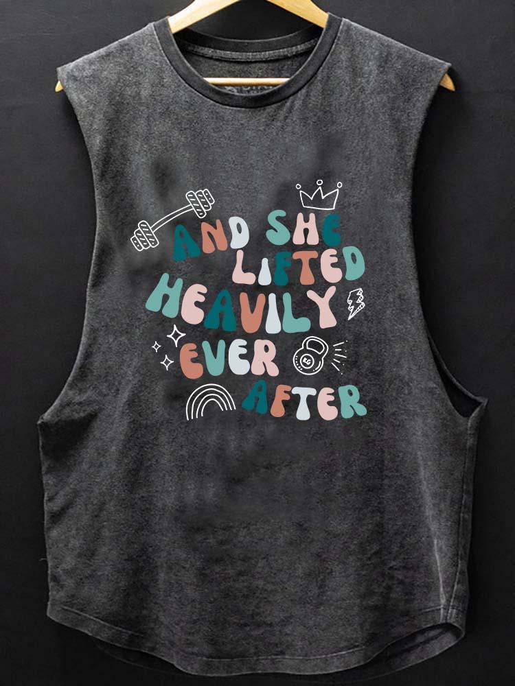 AND SHE LIFTED HEAVILY EVER AFTER SCOOP BOTTOM COTTON TANK