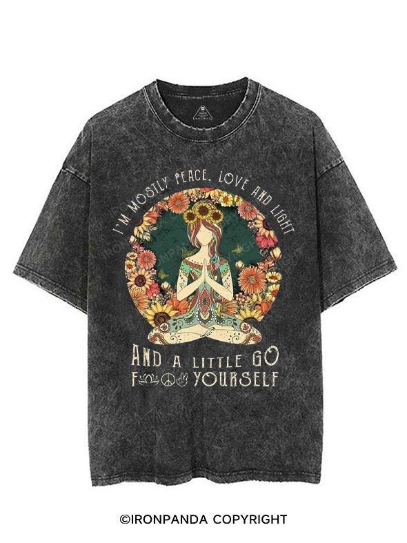 I'm Mostly Peace Love And Animals And A Little Go fuck yourself VINTAGE GYM SHIRT