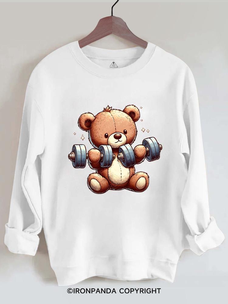 dumbbell bear Gym Sweatshirt