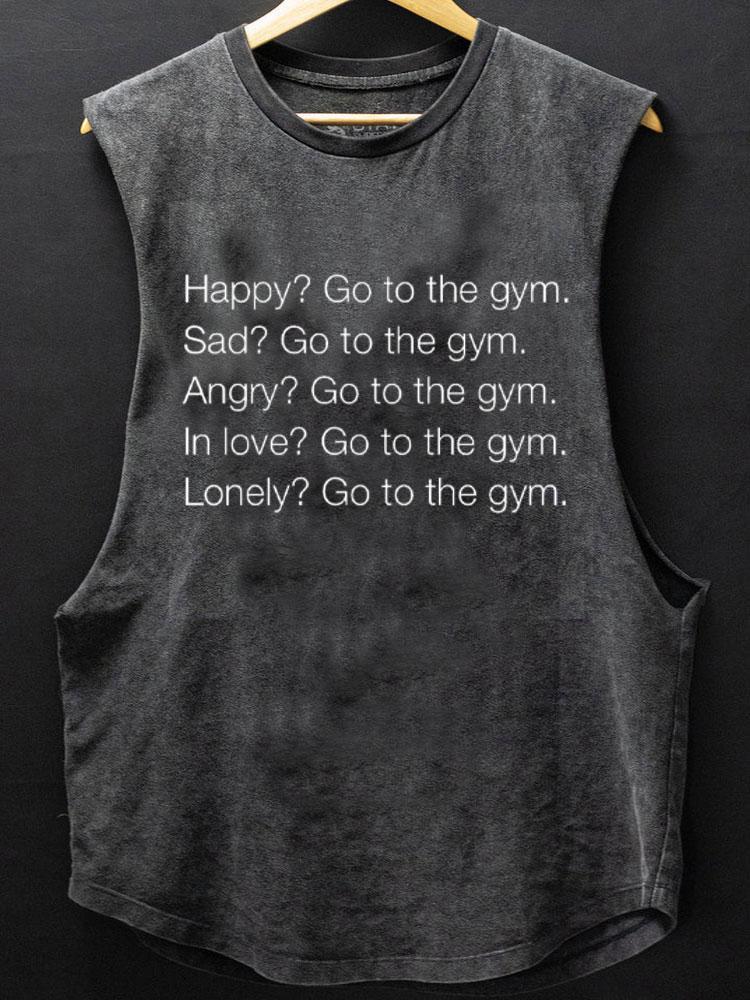 go to the gym SCOOP BOTTOM COTTON TANK