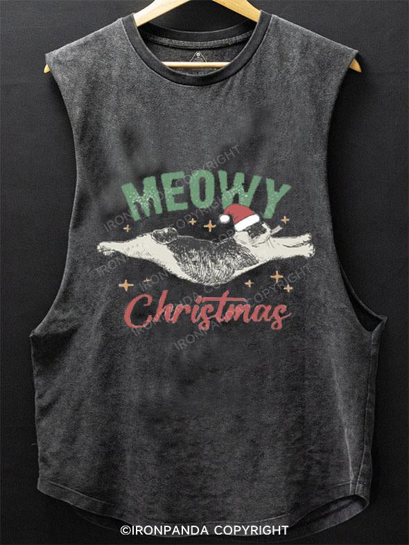 MEOWY CHRISTMAS SCOOP BOTTOM COTTON TANK