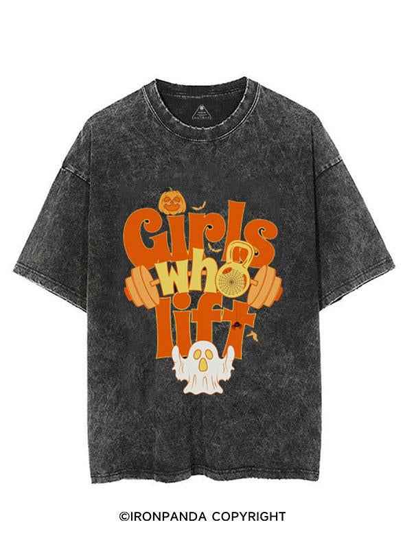 GIRLS WHO LIFT VINTAGE GYM SHIRT