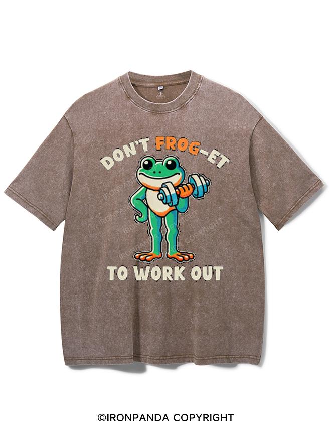 DON'T FROG-ET TO WORK OUT VINTAGE GYM SHIRT