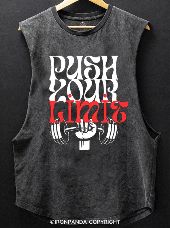 push your limits SCOOP BOTTOM COTTON TANK