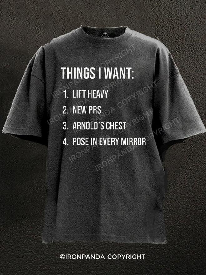 THINGS I WANT Washed Gym Shirt