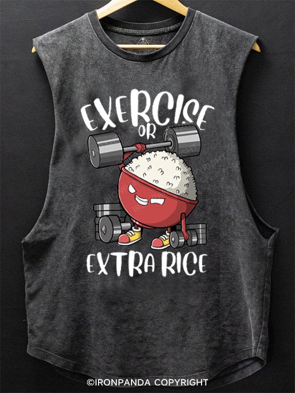 Exercise or extra rice SCOOP BOTTOM COTTON TANK