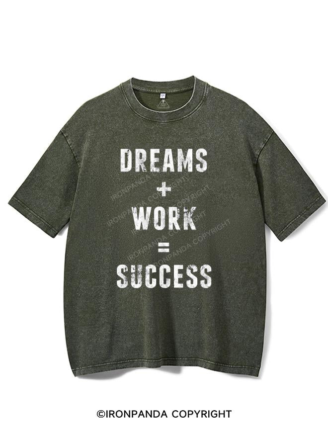 DREAMS+WORK=SUCCESS VINTAGE GYM SHIRT