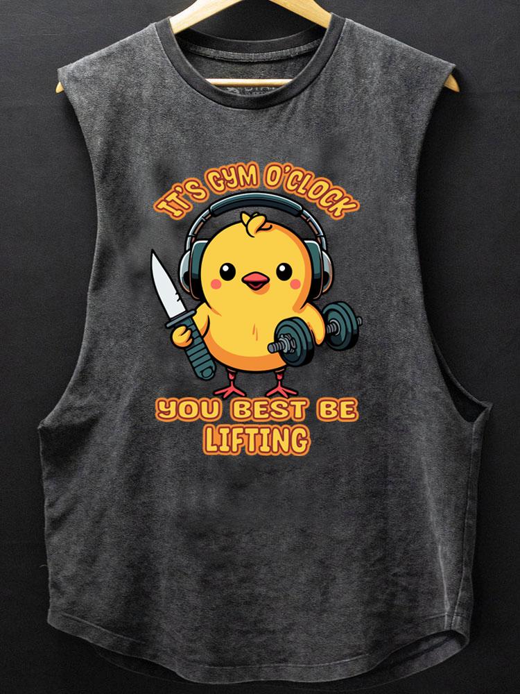 you must be lifting chick SCOOP BOTTOM COTTON TANK