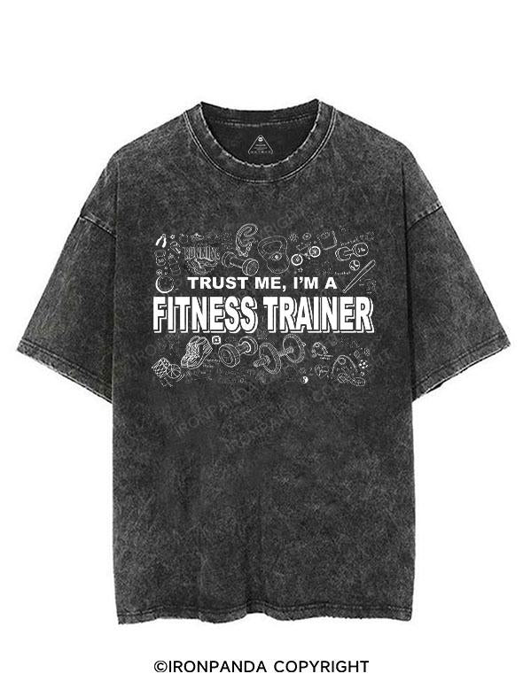 TRUST ME, I'M A FITNESS TRAINER VINTAGE GYM SHIRT