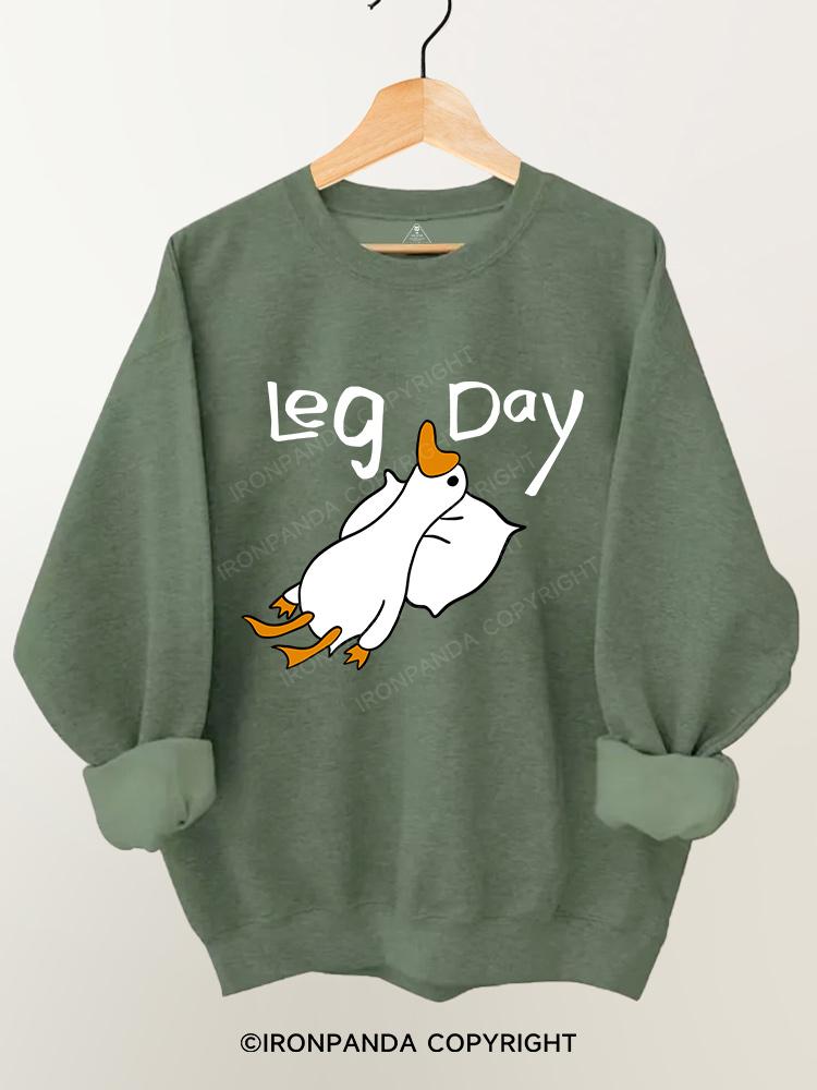 leg day goose Gym Sweatshirt