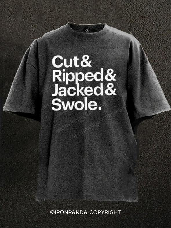 Cut Ripped Jacked Swole Washed Gym Shirt