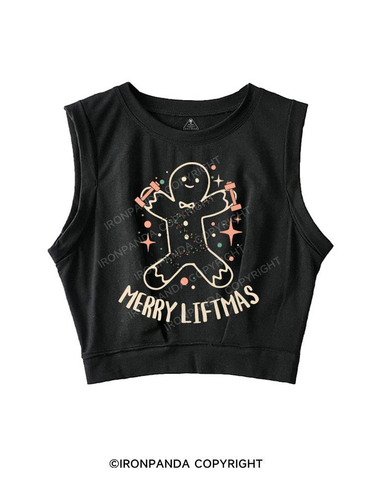 MERRY LIFTMAS SLEEVELESS CROP TOPS