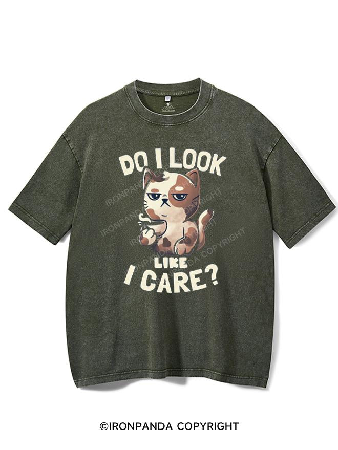 DO I LOOK LIKE I CARE? VINTAGE GYM SHIRT