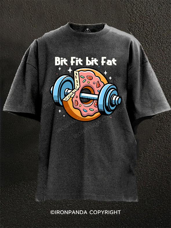 Bit Fit bit Fat Washed Gym Shirt