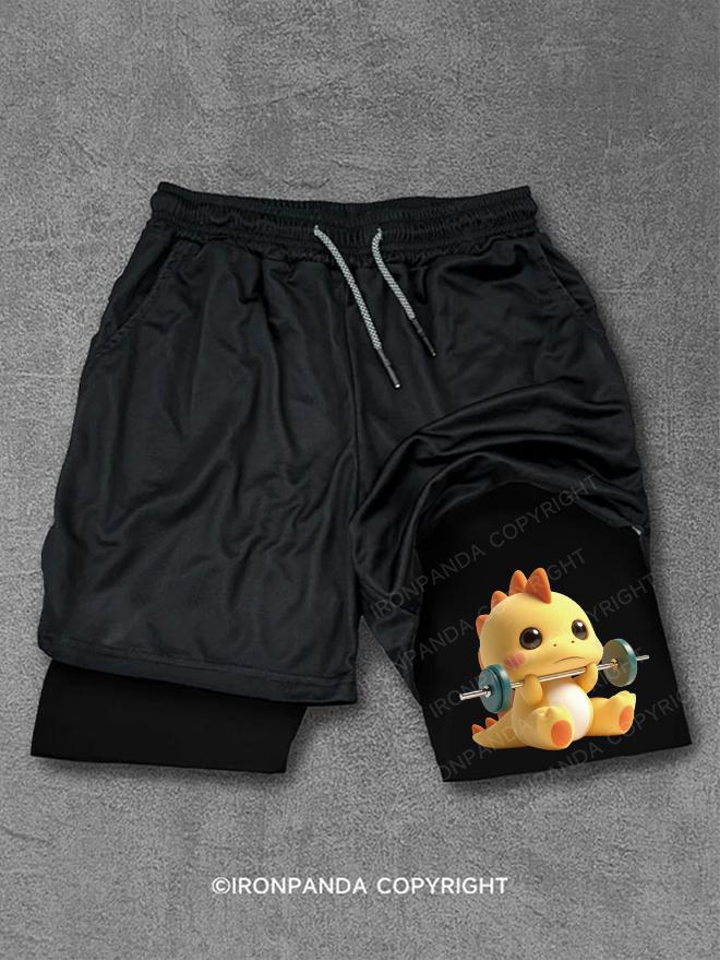 Weightlifting dinosaur Performance Training Shorts