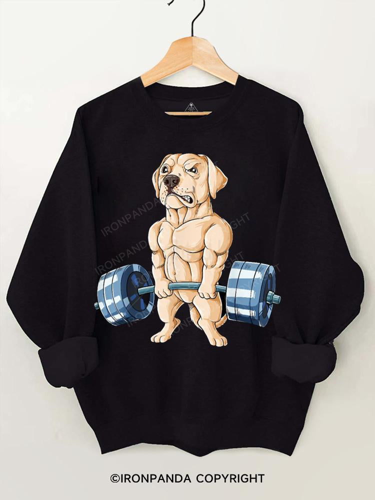 Labrador Weightlifting Gym Sweatshirt