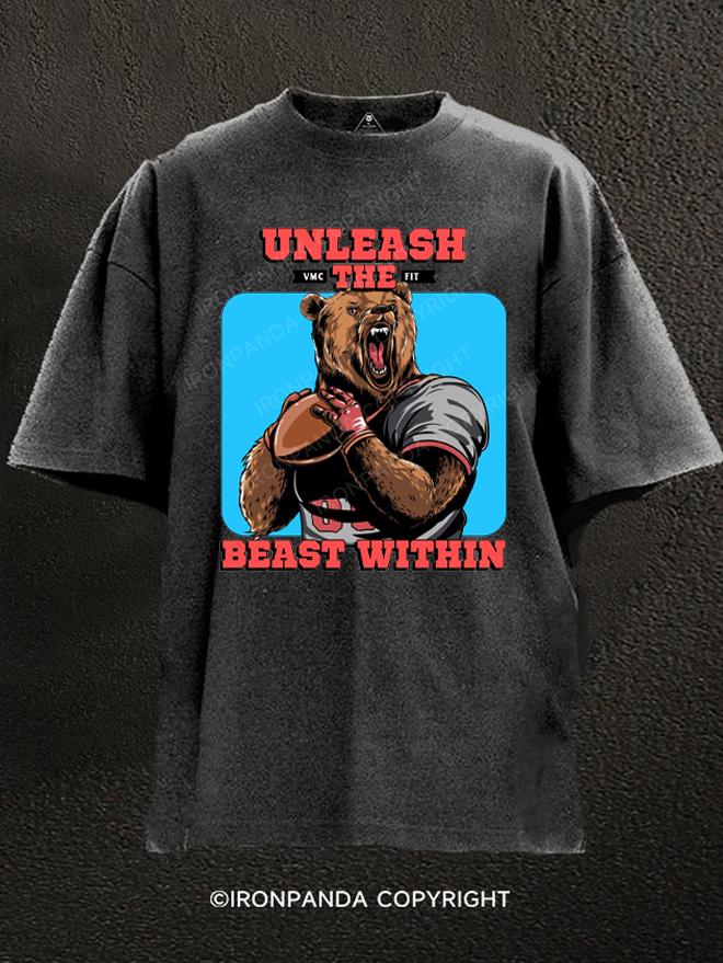 UNLEASH THE BEAST WITHIN Washed Gym Shirt