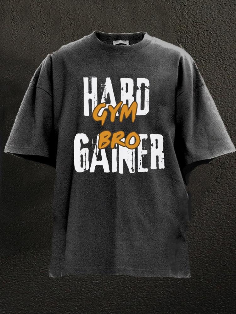 Hard Gainer Gym Bro Washed Gym Shirt