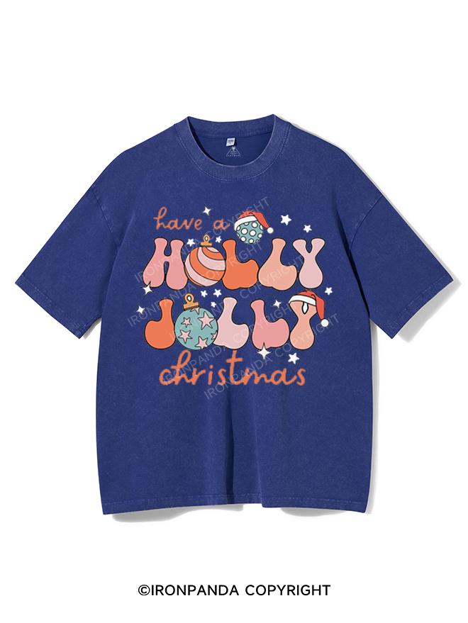 HAVE A HOLLY JOLLY CHRISTMAS VINTAGE GYM SHIRT