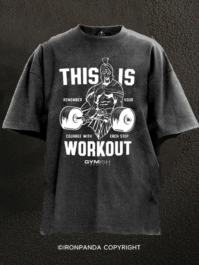 This Is Workout Washed Gym Shirt