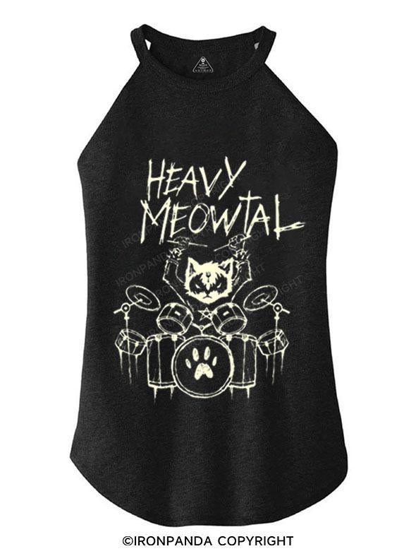 HEAVY MEOWTAL TRI ROCKER COTTON TANK