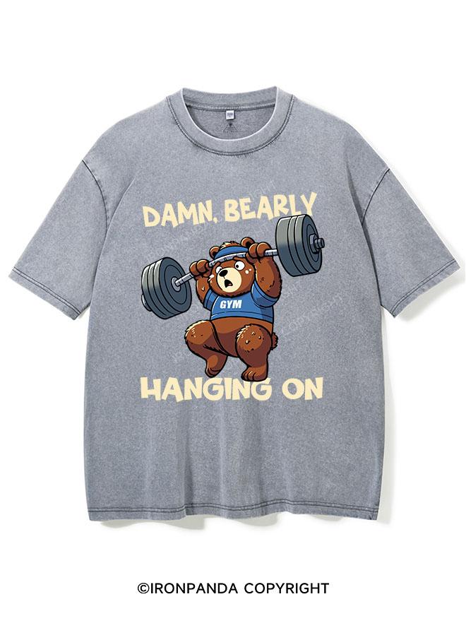 DAMN, DEARLY HANGING ON VINTAGE GYM SHIRT