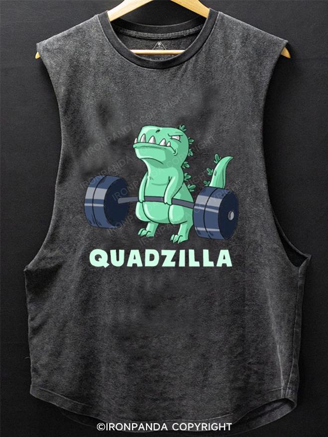 Quadzilla fitness muscle monster SCOOP BOTTOM COTTON TANK