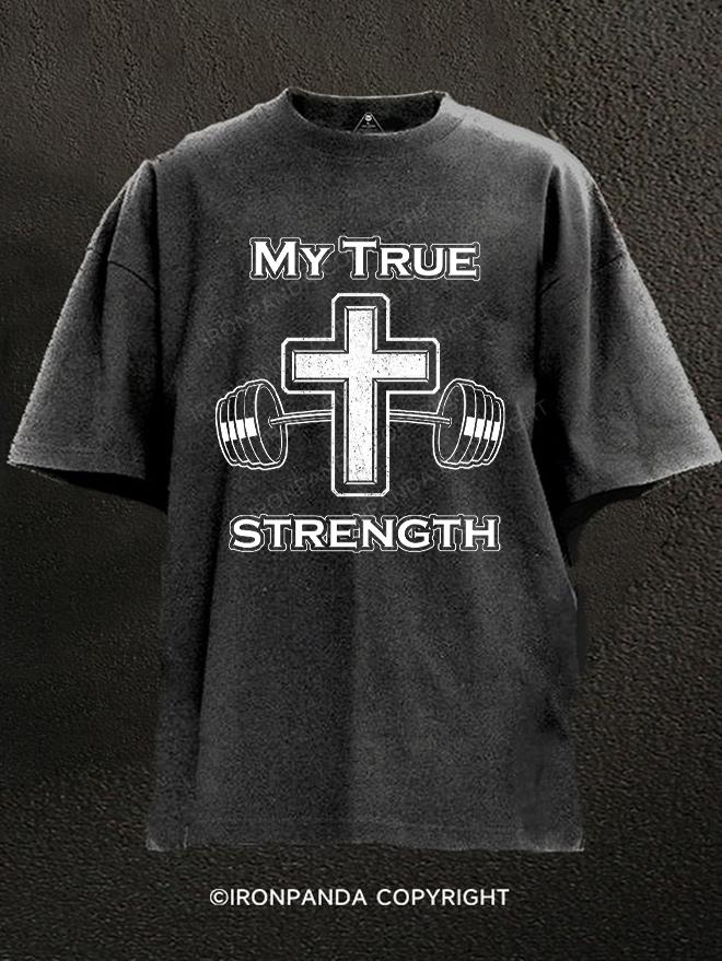 My True Strength work out Washed Gym Shirt