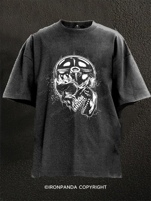 Weight crushing skull Washed Gym Shirt