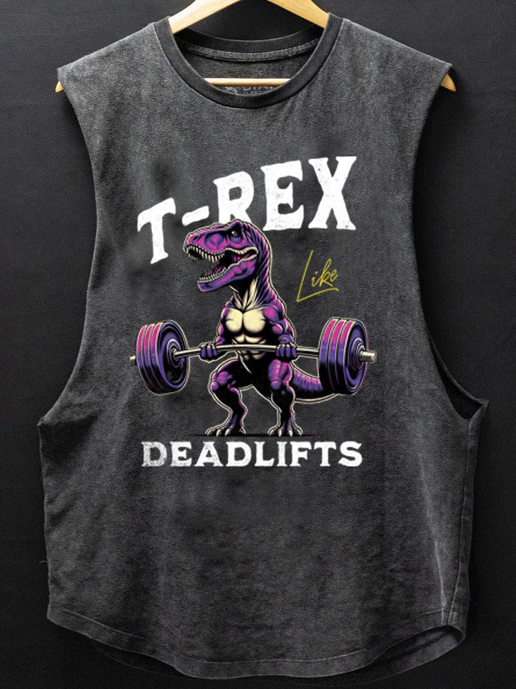 T-rex like deadlifts SCOOP BOTTOM COTTON TANK